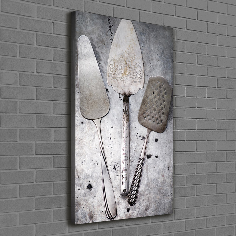 Metal Cutlery - Wrapped Canvas Print