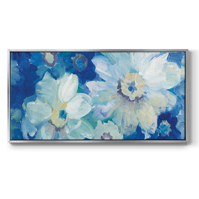 Bleu Nocturne I - Toile tendue avec châssis encadré - Prêt à être accroché