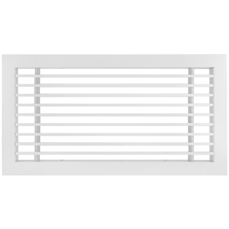 Diffuseur de barre linéaire en aluminium 0 degrés, H 13,3 po x l 5,2 po x P 1 po