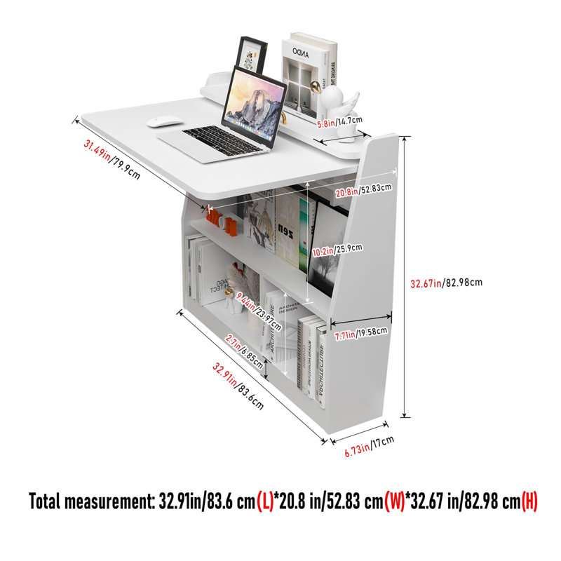 Floating Desk, White