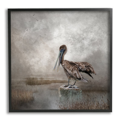 " Pelican Bird Waterside Marsh " by Kelley Parker