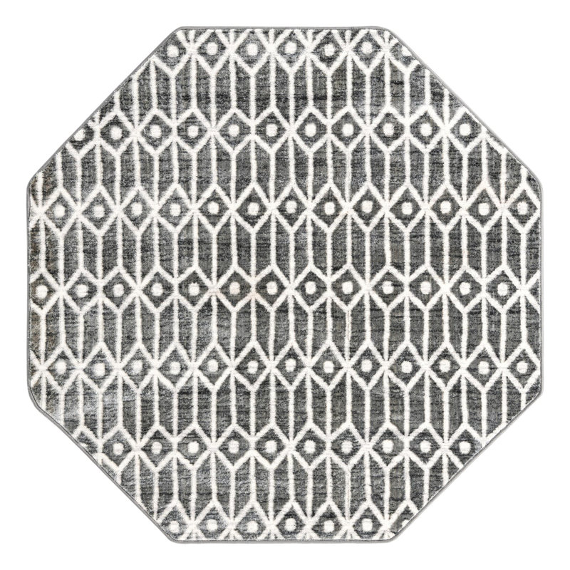 Patric Geometric Indoor Rug, Octagon 5'3" x 5'3"
