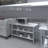 Stainless Steel Prep Table with 1.5" Backsplash and 2 Undershelves-90296792