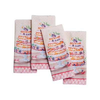 Serviette de table d'Hermine Icing on the Cake 100 % coton - 45,7 cm x 45,7 cm
