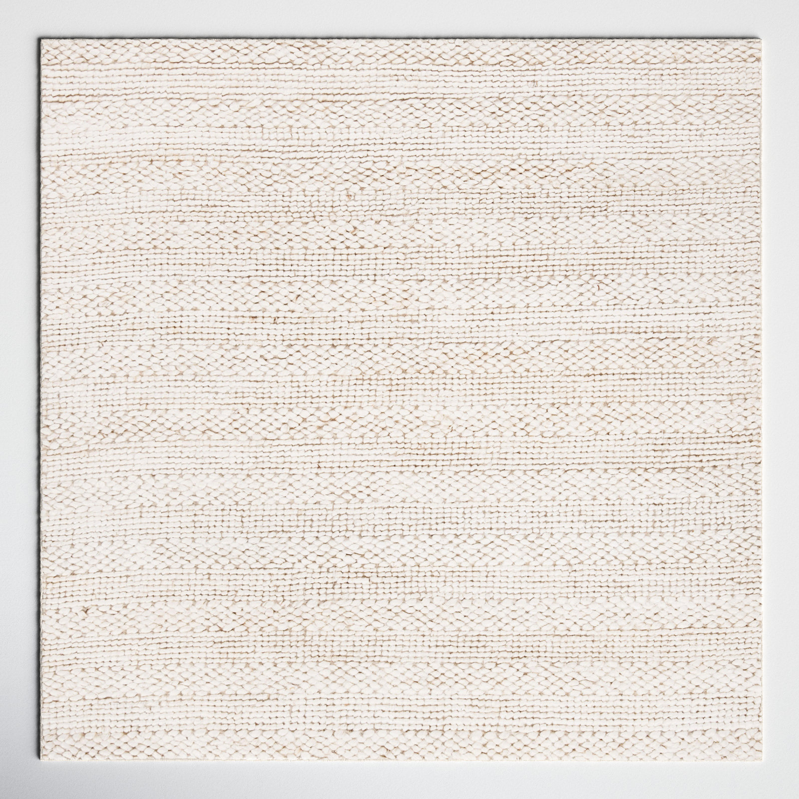 Stanwick Bleached Hand-Woven Jute Rug, Square 4'