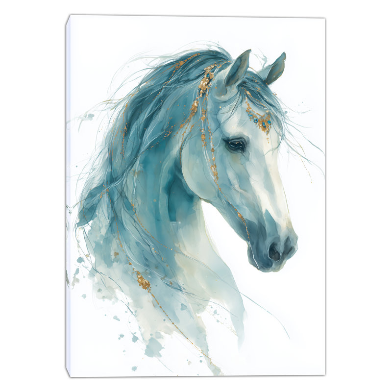 «Azure Spirit», art mural sur toile tendue, H 36 po x l 24 po x P 1,5 po