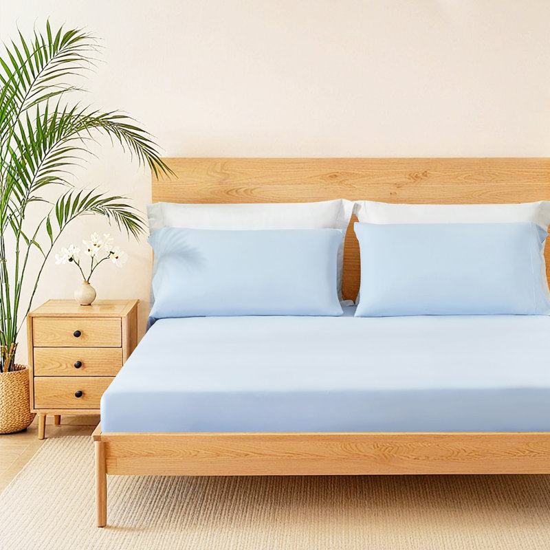 Cooling Nylon Sheets And Sheet Sets, Twin Size, Ice Blue, All-season Comfort