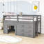 Lit mezzanine en bois avec lit simple-2018682210