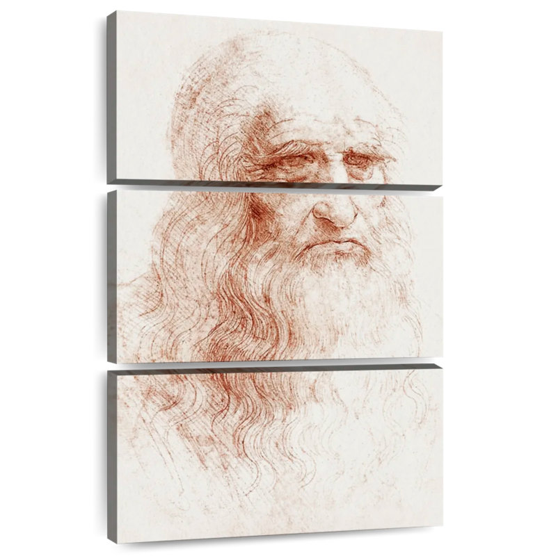 Leisha, portrait d'un homme à la craie rouge - 1510, H 38 po x l 24 po