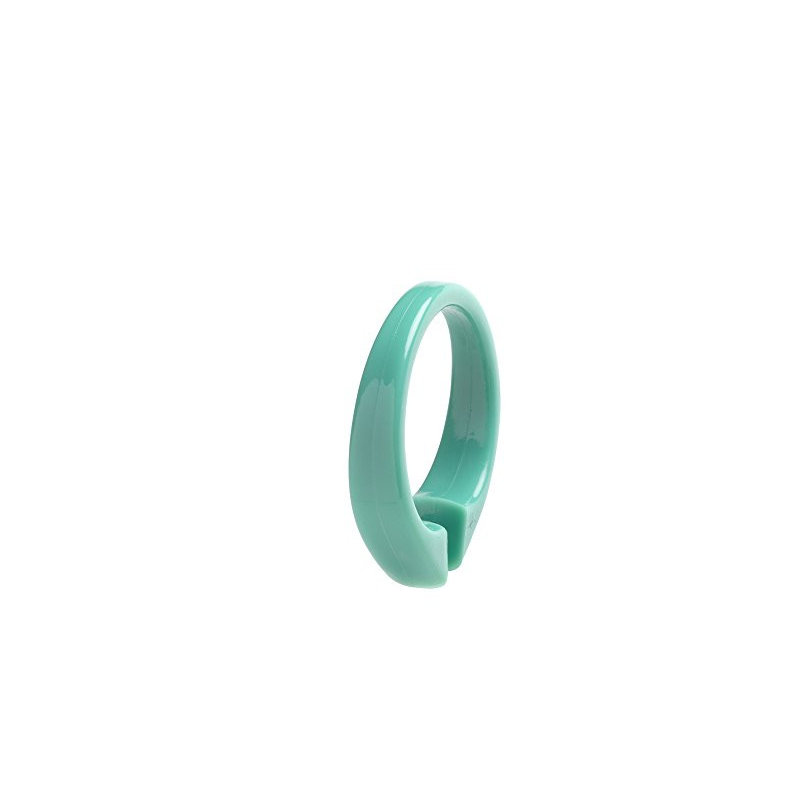 Crochet de rideau de douche en plastique Snap, Jade