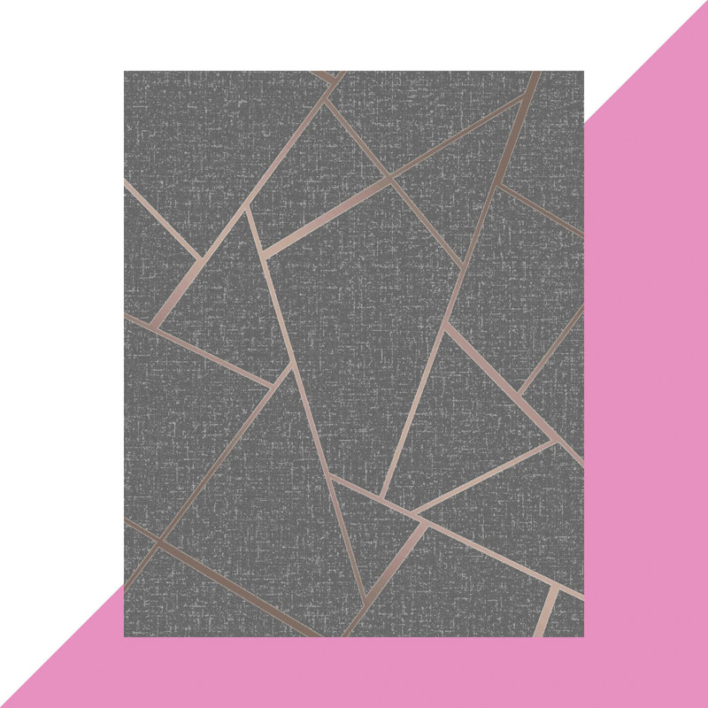 Fractal 10m x 53cm Wallpaper Roll, Copper
