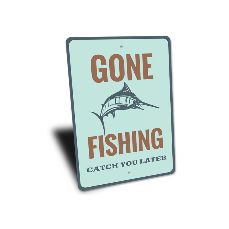 Enseigne en aluminium «Catch You tard», H 14 po x l 10 po x P 0,04 po