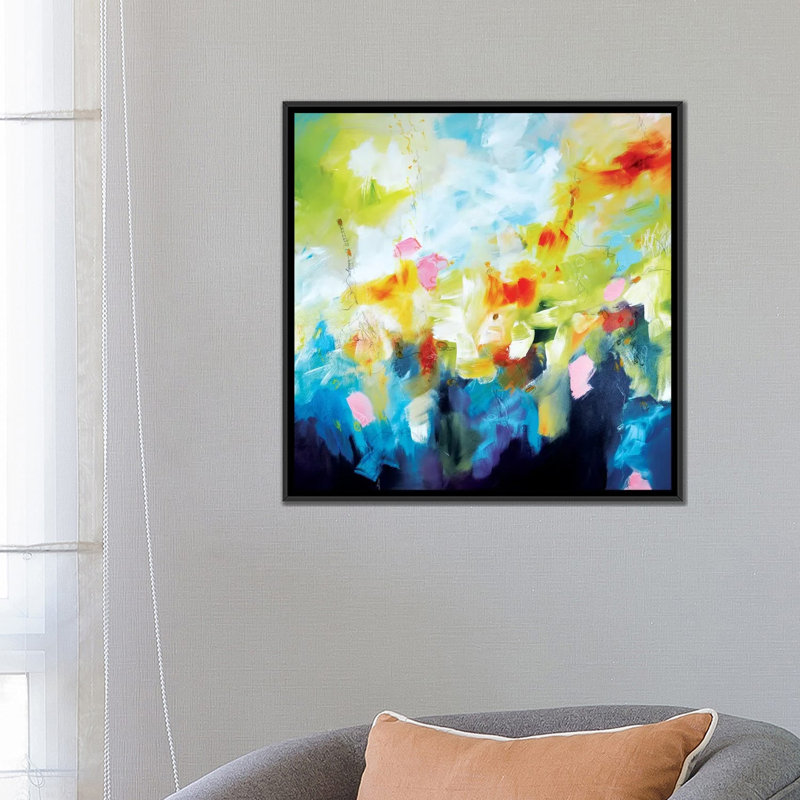 «Bumblebees in the Garden of Delights», reproduction d'art sur toile tendue, H 26 po x l 26 po x P 1,5 po, Pas de tapis