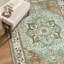 Tapis lavable rétro à motif médaillon d'inspiration persane-1464039529