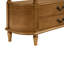 Console en bois massif demi-lune avec tiroirs, canapé incurvé rétro de 43 pouces pour le vestibule, en pin avec pieds romains et finition brune-1348902832