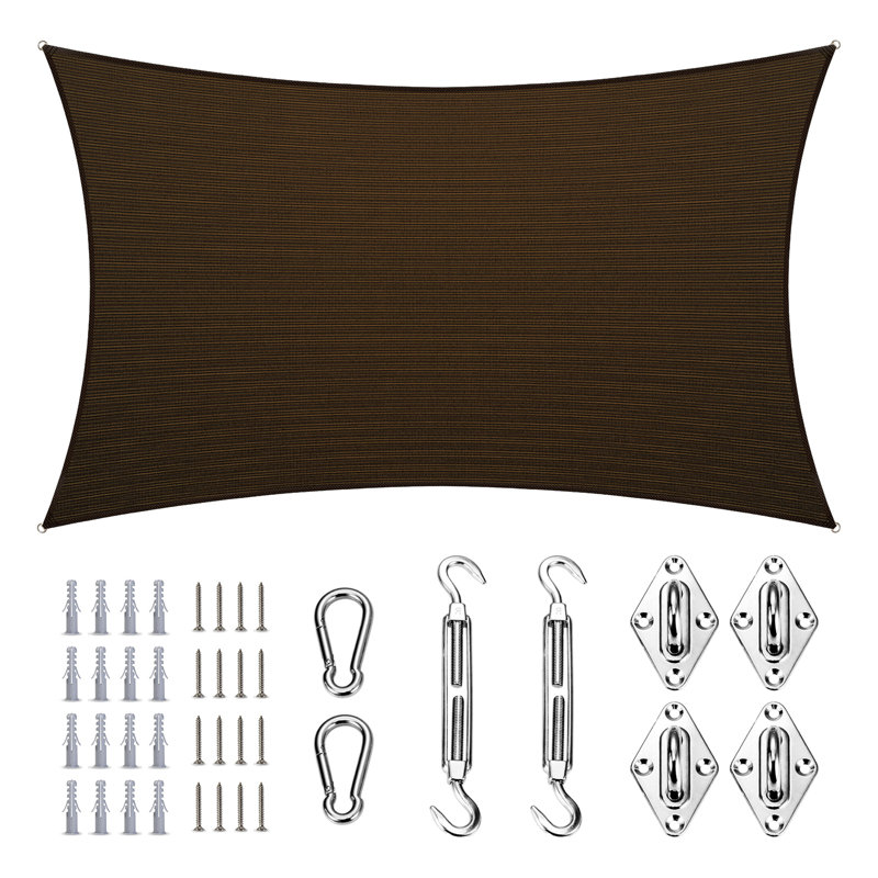 Voile d'ombrage Amgo Customize, Brun, 12 pi x 12 pi