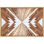 Panneaux à effet géométrique en bois brun à motif géométrique Western-100707720-100707721