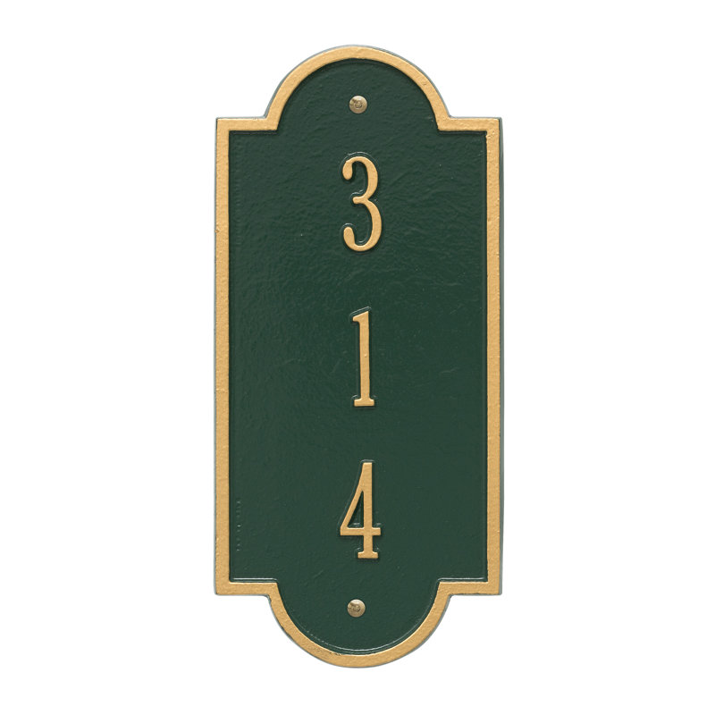 Petite plaque d'adresse murale personnalisée sur 3 lignes Hagen