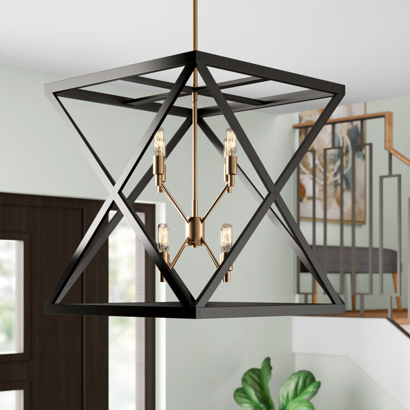 8 - Light Dimmable Lantern Square / Rectangle Chandelier
