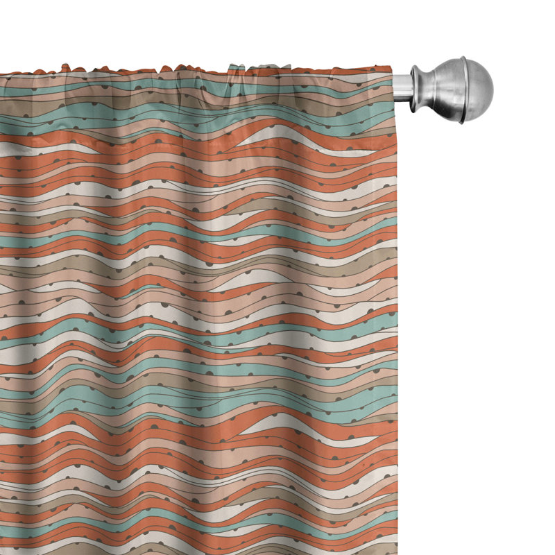 Semi-Sheer Rod Pocket Curtain Panels, 28" x 63"