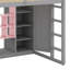 Lit mezzanine en bois avec garde-robe, tablettes et armoire-1893215572-1893215574