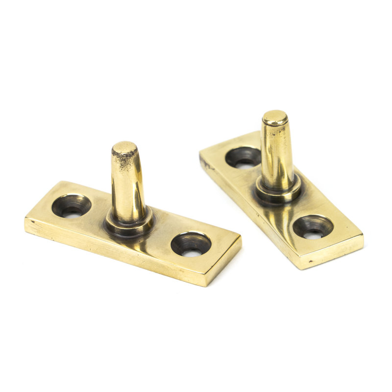 Hammered Newbury Stay Door Accessory, Aged Brass