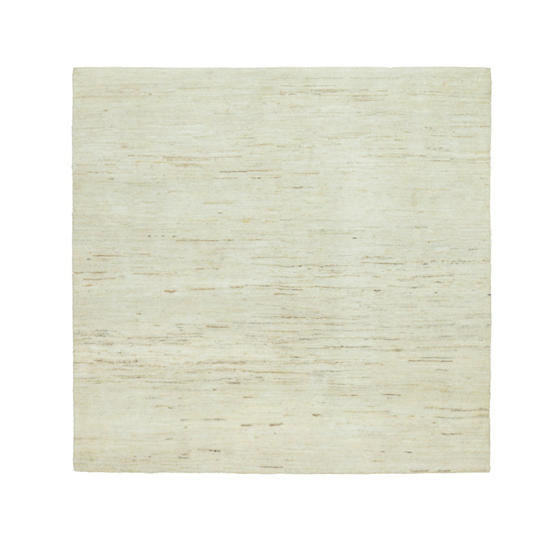 Tapis carré en laine nouvel âge carré unique 5 pi x 5 pi Cenko Ivoire