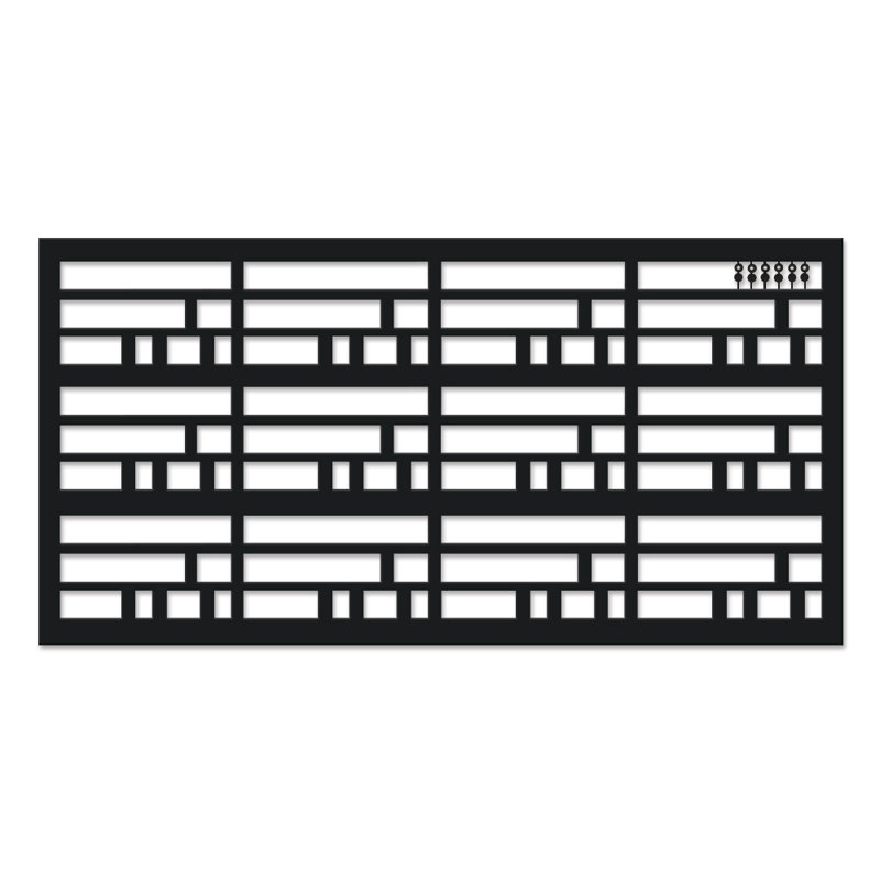 Black Polyethylene Decorative Privacy Screen Panel 2 ft. x 4 ft.