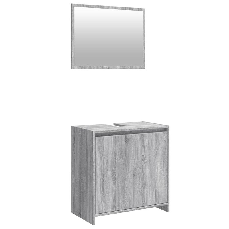Dorlan 60cm Bathroom Vanity Base Only, Grey Sonoma