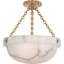 Fluted Band 16" Semi-Flush Mount in Alabaster