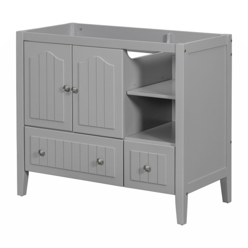 35.04'' Single Bathroom Vanity Base Only, Gray