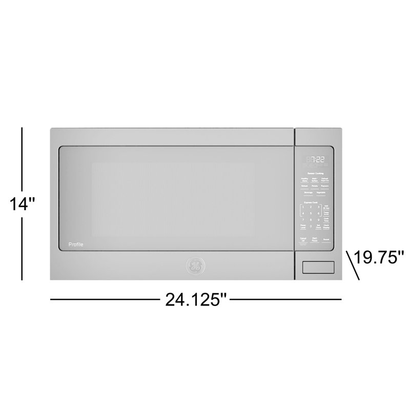 24.125" 2.2 cu.ft. Countertop Microwave, Stainless Steel/Gray