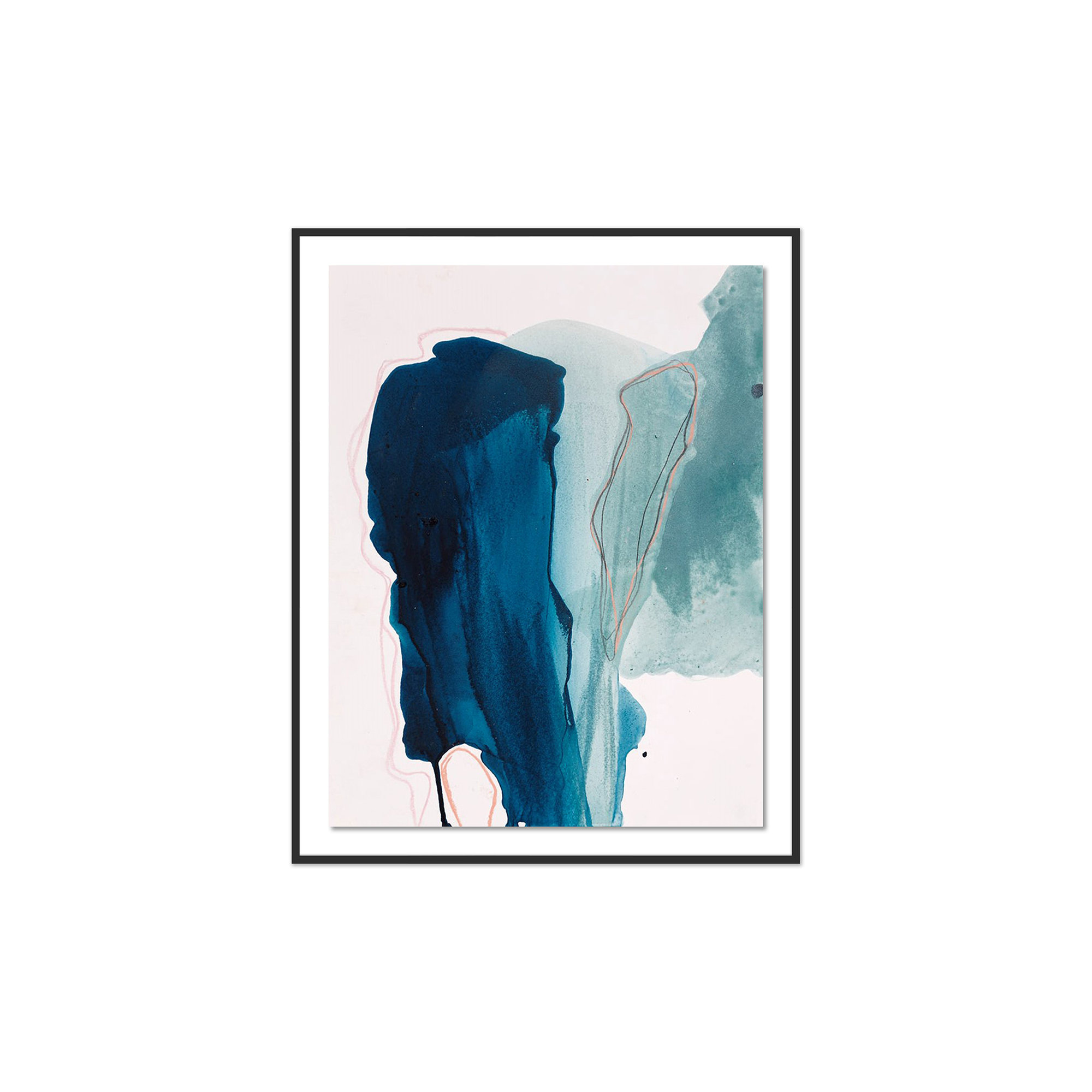 Depth by Kim Whiteside, 60" H x 48" W x 2.5" D, Black