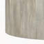 Table basse tambour en bois de manguier, fini blanchi