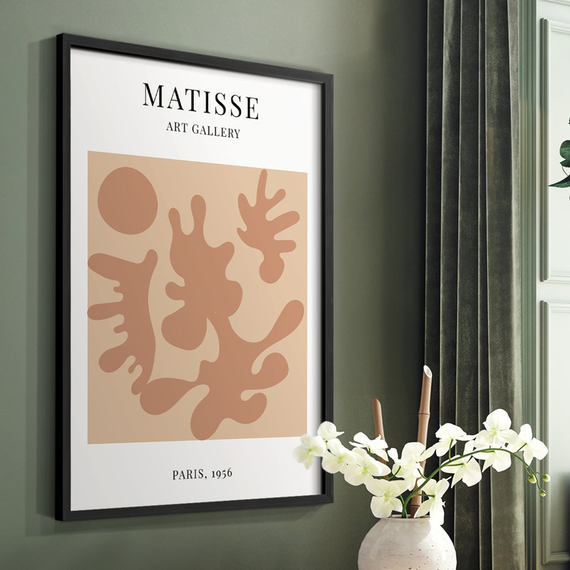 Matisse LXV III, reproduction encadrée - bois massif, Noir, H 14 po x l 11 po