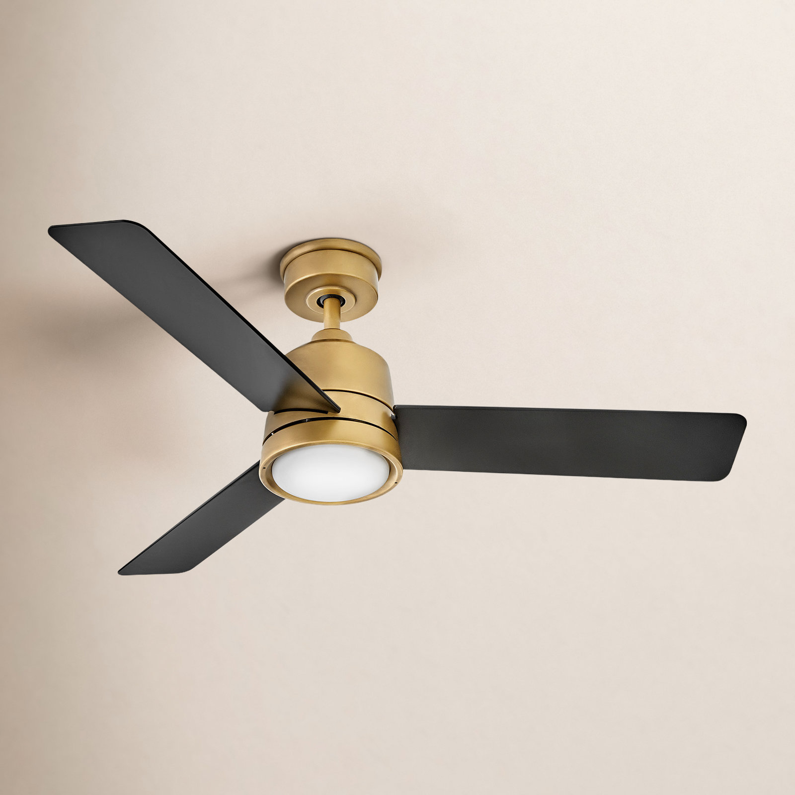 Morrow 48'' 3 Blade Ceiling Fan with LED Light Kit, Heritage Brass