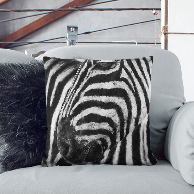 Zebra Vol.2 Square Throw Cushion, 40cm H x 40cm W x 15cm D