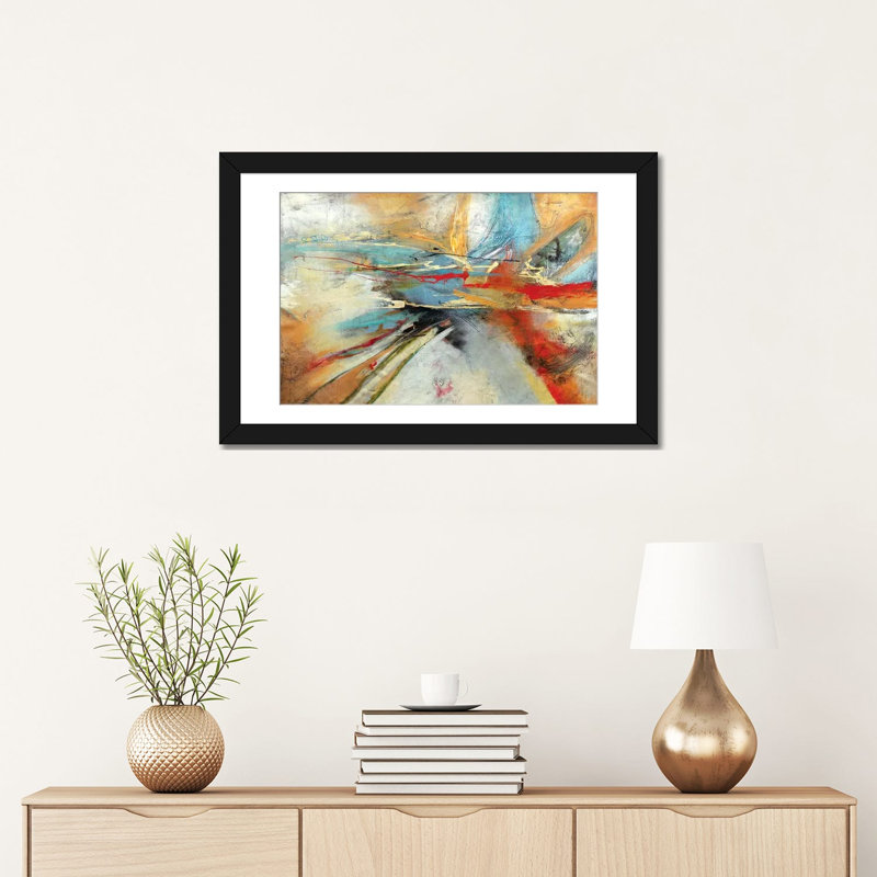 «Fugaz III», impression sur toile, H 16 po x l 24 po x P 1 po, Papier d'art encadré noir