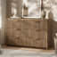 Commode moderne à 6 tiroirs avec profil incurvé, meuble télé en bois pour commode pour le salon-1098311992