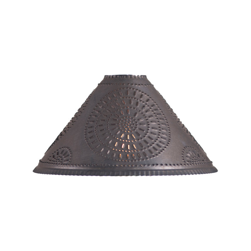 Abat-jour empire H 6,75 "en métal noir bouilloire