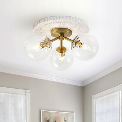 Pritee Glass Semi Flush Mount