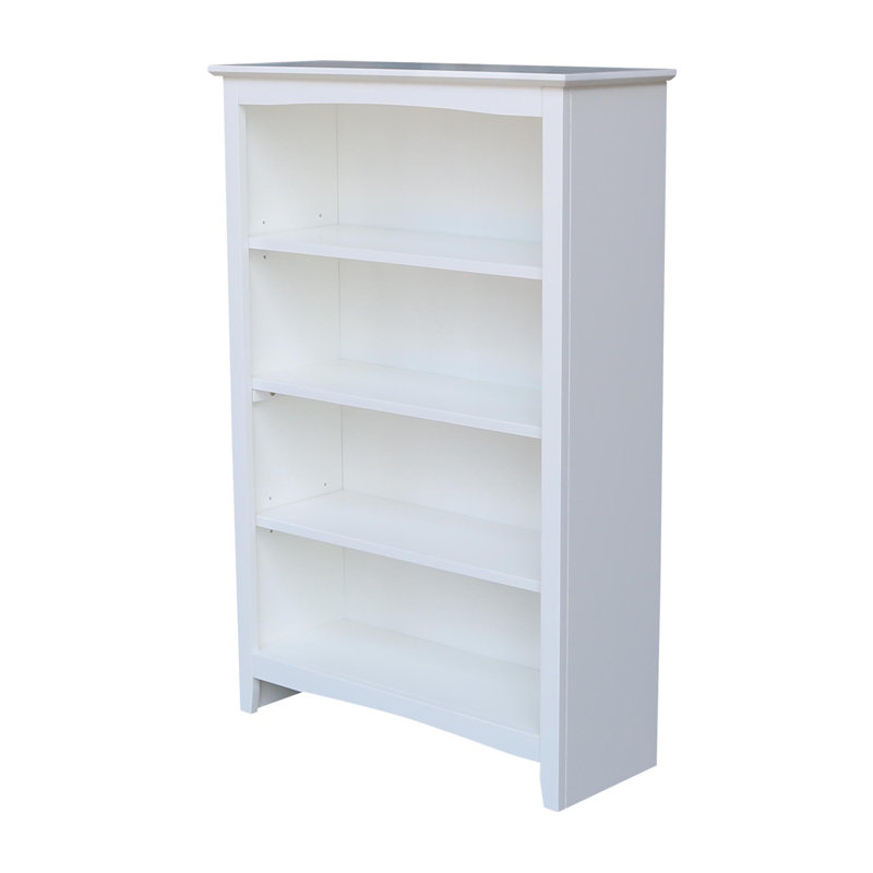 Bibliothèque standard Aspatria, (Quatre tablettes) H 48 po x l 32 po x P 12 po, Blanc