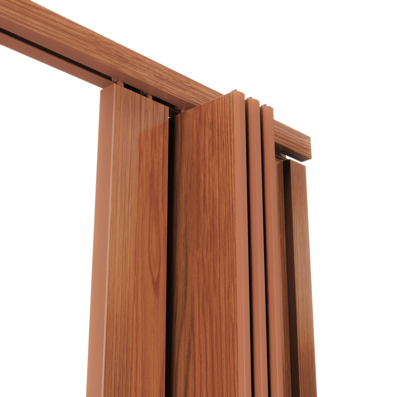 Portes accordéon pliables à double paroi, Noyer, 48 po x 80 po