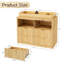 Commode à langer cannelée avec 4 tiroirs et espace de rangement ouvert, table à langer en bois démontable pour chambre d'enfant, maison-129434394