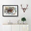 Tiger in the Blue in Abstract - Picture Frame Painting Print on MDF-55611366-55611367