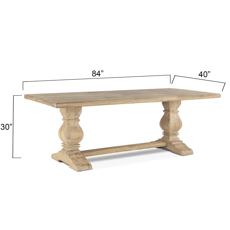 San Rafael Solid Wood Dining Table, 40" W x 84" L