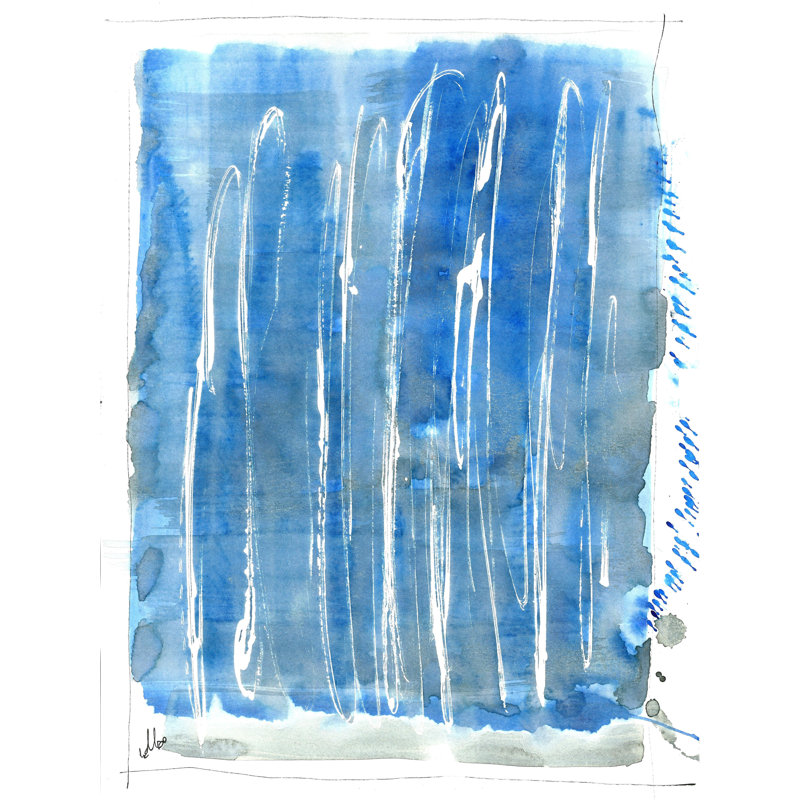 Up and Down Blues par Mark Lembo, H 33 po x l 25 po, Toile avec cadre noir