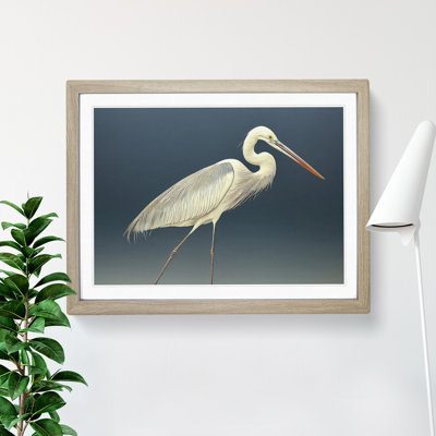 Astounding Heron Bird 1 Piece Single Picture Frame Wall Art