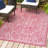 Massimo Bohemian Medallion Textured Weave Fuchsia/Light Gray Indoor/Outdoor Rug-1783184919