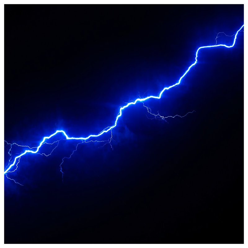Blue Lightning Bolt Shower Curtains Extra Long, 70in W x 93in H